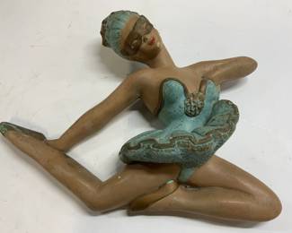 Vntg Ceramic Baller Dancer Wall Hanging
