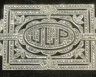 Art Deco Sterling Silver Marcasite Brooch
