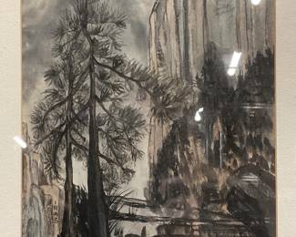 Signed Iras Stern Landscape Watercolor Painting