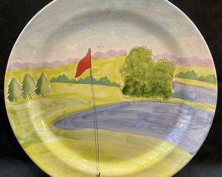 Mesa International Ceramic Gold Platter, Hungary