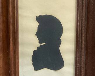 Framed Folk Art Cut Out Silhouette, Man