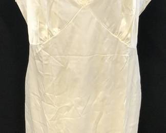 Cream Slip Dress Nightgown W Lace Edges