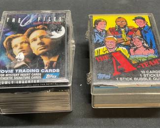 Group Lot 50+ X Files & The A Team Trading Cards