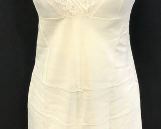 Cream Slip Dress Nightgown W Floral Lace