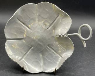 Vintage Buenilum Hand Wrought Aluminum Leaf Dish