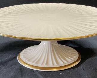 Lenox Gilt Porcelain Cake Stand