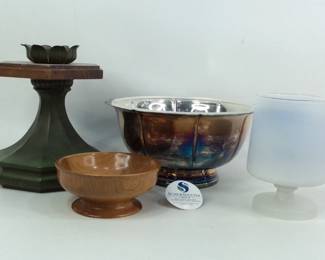 Candelite Nativity Scene, Silver Fluted Bowl and More