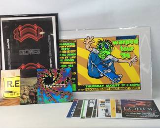 Stones Concert Memorabilia and Vans Warped Tour 96 Poster and More