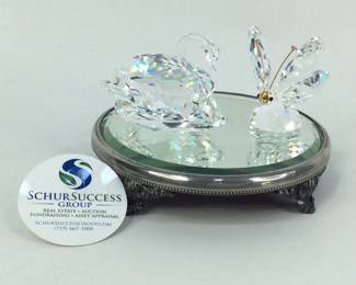 Swarovski Crystal Swan and Butterfly