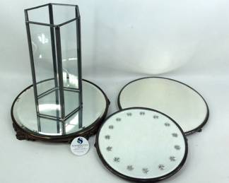 Vanity Plateau Mirrors and Glass Display Case