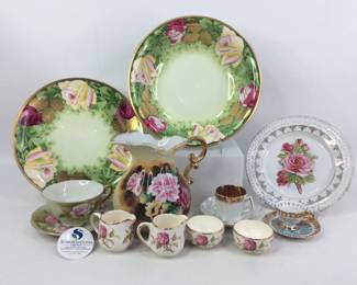 Rose China Including Enesco Pitcher and More