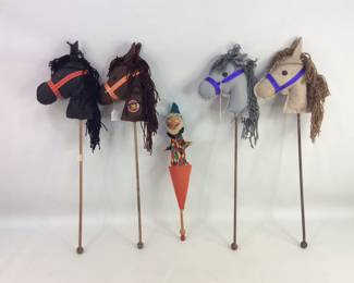 Vintage Peek a Boo Pop Up Puppet and Stick Horses
