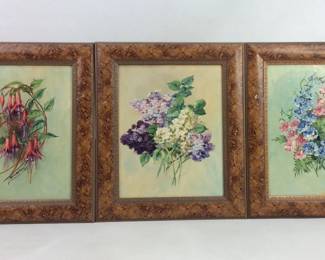 J.E. Greenleaf Floral Paintings