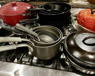 Cast Iron pots, steel cook ware