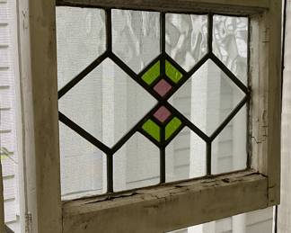 Deco stained glass window