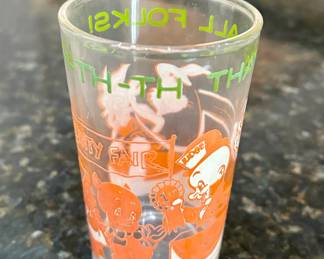 Vintage 'That's All Folks' Glass