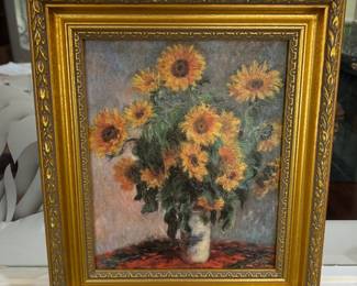 Sunflowers, Claude Monet Inspired