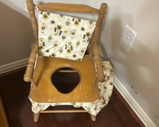 Vintage Wooden Potty Chair