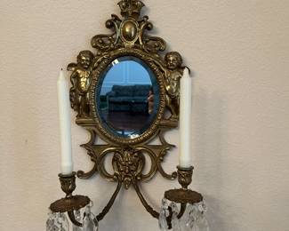 Brass Cherub Sconces