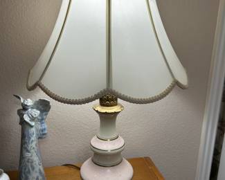 Pair of Vintage Pink Lamps