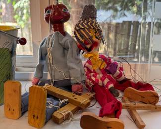 Vintage E.T. Marionette, Vintage Clown Marionette