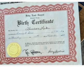 1980 Theodore Luke cabbage patch little people with birth certificate and adoption papers