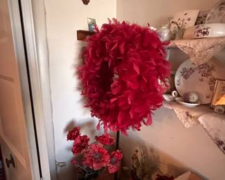 Red Feather Wreath