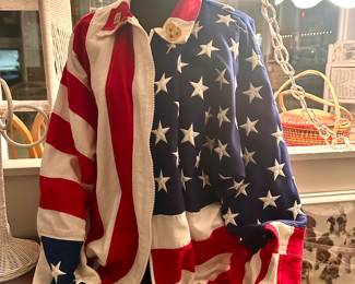 Addie Hoffman Inspired US Flag Bomber Jacket, XL, Limited Edition