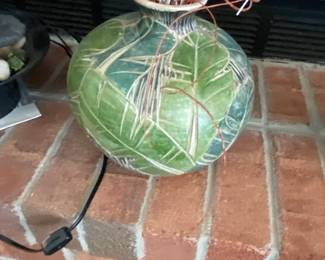 late 20th century hand carved pottern vase - thailand