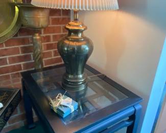 brass table lamp