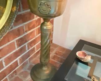 Vintage Solid Brass Pedestal Champagne Bucket