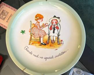 Vintage Holly Hobbie Collector's edition Plate "Friends Need No Special Invitation"