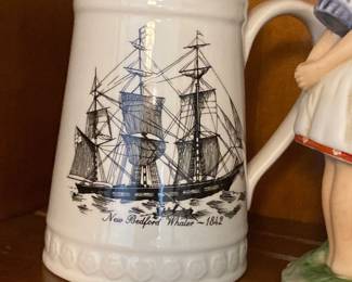 Lord Nelson Pottery stein mug - New Bedford Whaler 1842