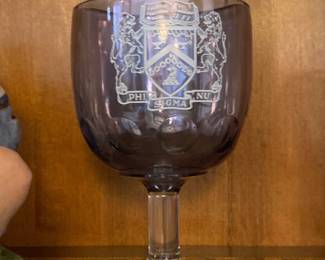 Phi Sigma Nu Glass Goblet - Villanova University 1972 Senior Dinner Dance
