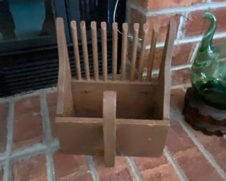 vintage wooden cranberry scoop
