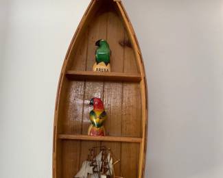 wooden boat shelf