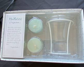 NIB Hallmark Nature's Sketchbook votive set