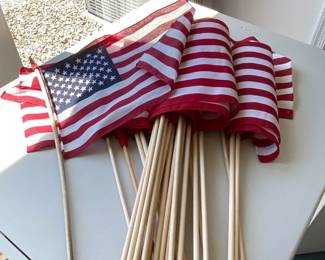 handheld american flags
