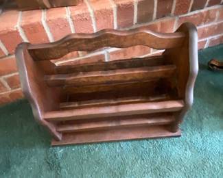 Walnut Mid century magazine rack