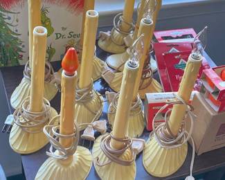 Lot vintage single drip electric candolier window light