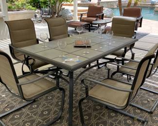 HAMPTON BAY PATIO TABLE AND CHAIRS