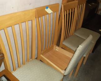 Wooden Chairs w/storage