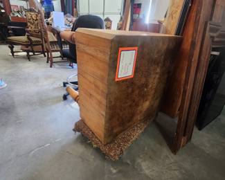 Beautiful butcher block table.  