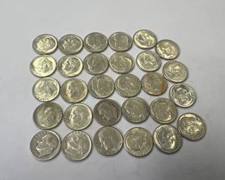 29 1964 SILVER ROOSEVELT DIMES