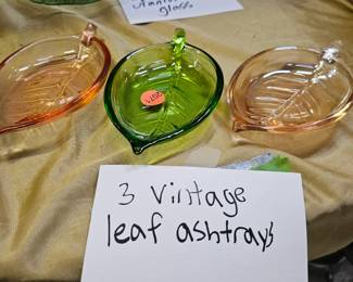 VINTAGE LEAF ASHTRAYS