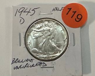 1945 D WALKING LIBERTY HALF DOLLAR