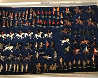 Large collection of Britains and Traditions lead figures