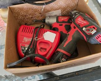 Milwaukee 3 Piece Drill Set with Battery Charger