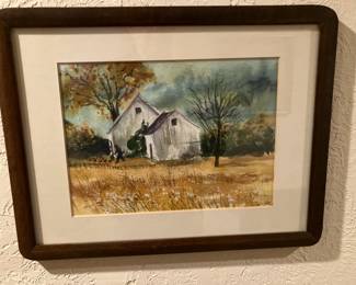 Signed watercolor