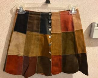 1960's leather mini skirt